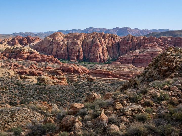 Red Rock Canyon sandstone vista near Skye Summit Master Plan northwest Las Vegas